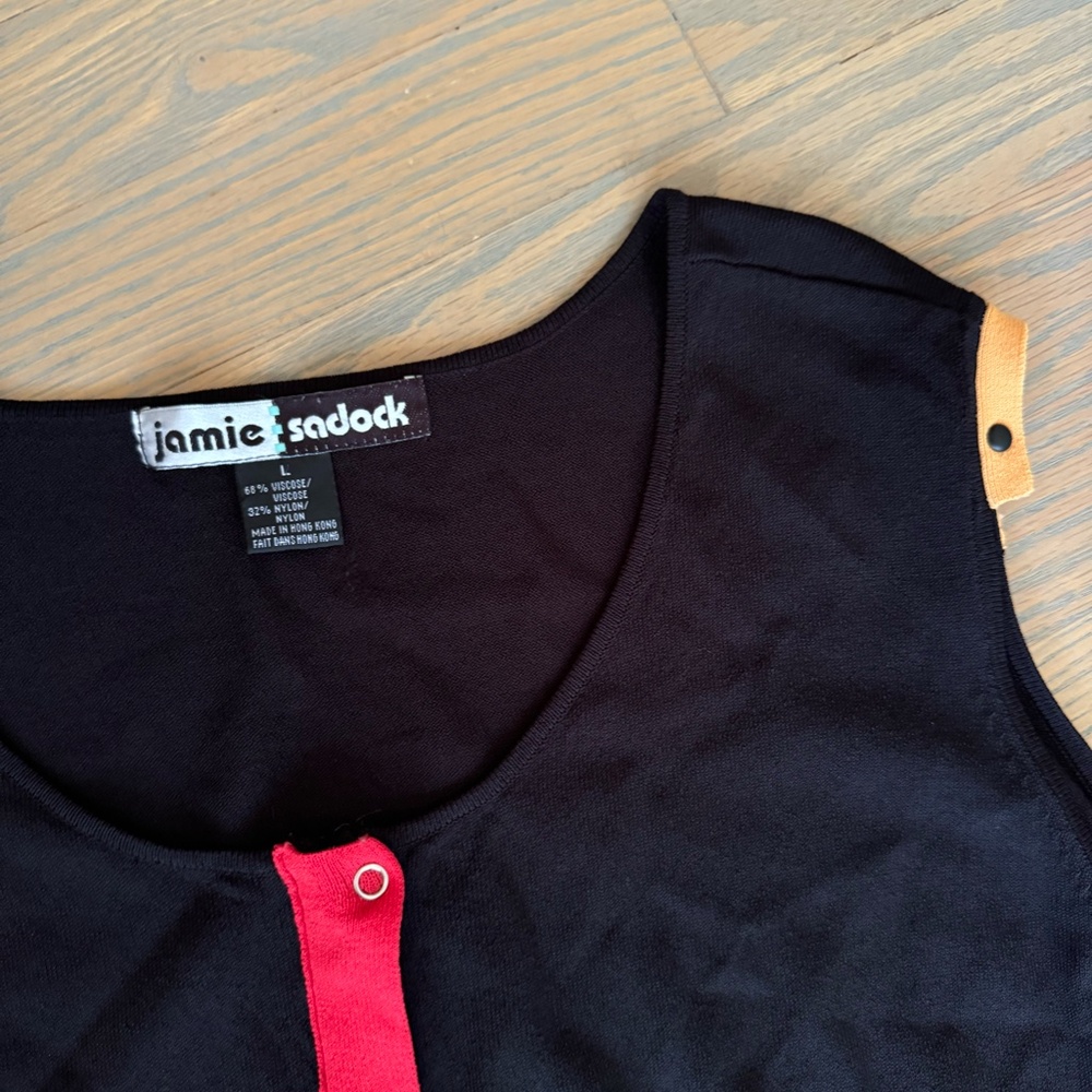 Jamie Sadock, LLC black knit golf tank - size Large - Picture 3 of 6